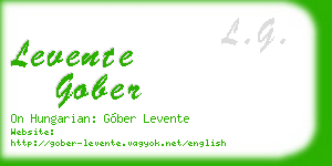 levente gober business card