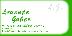 levente gober business card